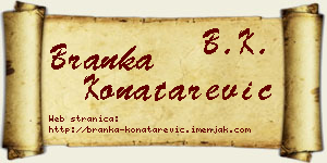 Branka Konatarević vizit kartica